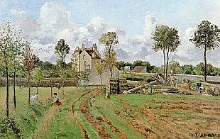 Camille Pissarro - Landschaft, Louveciennes