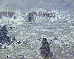 Claude Monet - Sturm an der Küste von  Belle-Ile