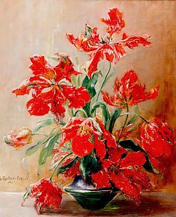 Georg Fischer-Elpons - Stilleben mit aufgeblühten Tulpen