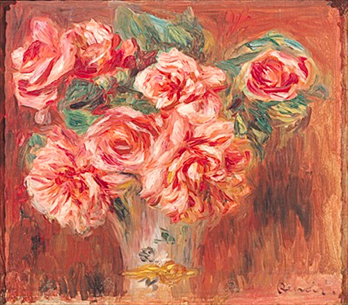 Pierre-Auguste Renoir - Rosen in einer Vase