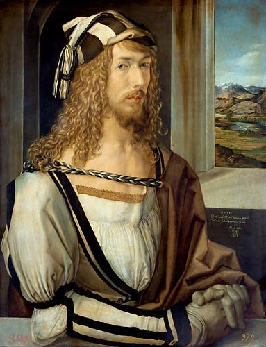 Albrecht Dürer - Selbstbildnis mit Landschaft