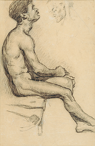Paul Cézanne - Aktstudie eines Afrikaners