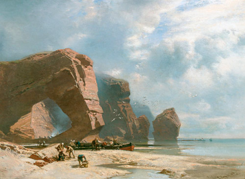 Charles Hoguet - Am Strande (Küste von Etretat)