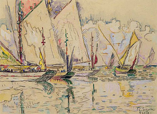 Paul Signac - Auslaufen der Thunfischboote in Groix