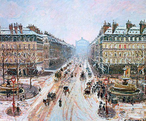 Camille Pissarro - Avenue de l'Opera im Winter
