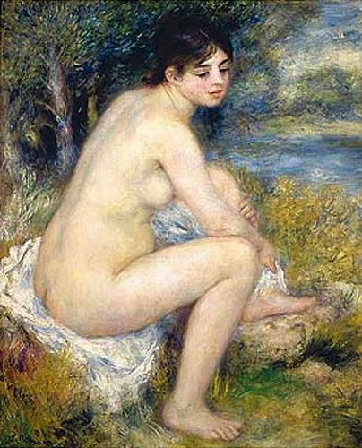 Pierre-Auguste Renoir - Badende, sich den Fuss abtrocknend
