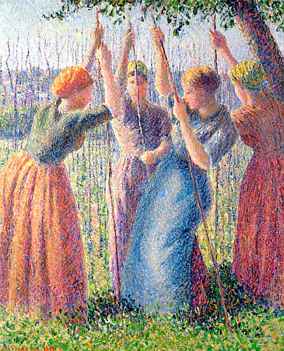 Camille Pissarro - Beim Erbsenpflanzen