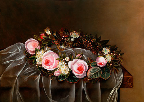 Johan Laurentz Jensen - Blumenstilleben mit Rosengebinde