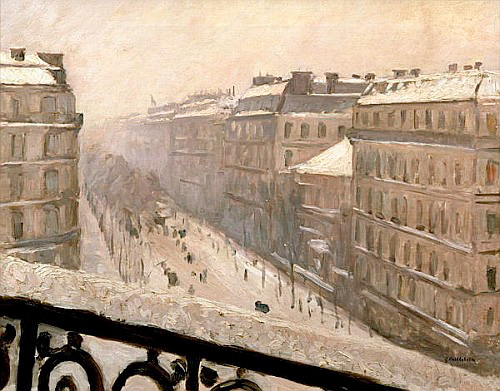 Gustav Caillebotte - Boulevard Haussmann im Schnee