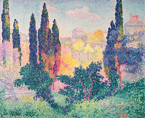 Henri-Edmond Cross - Cypressen bei Cagnes