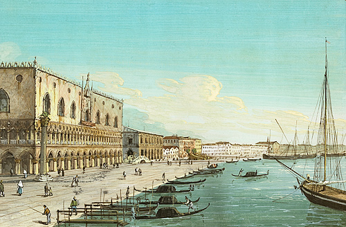  Italienischer Vedutenmaler - Der Dogenpalast in Venedig