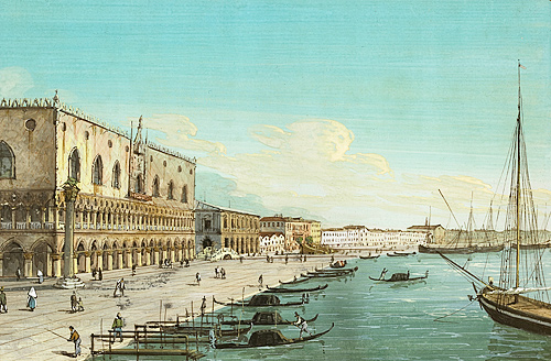 Italienischer Vedutenmaler - Der Dogenpalast in Venedig