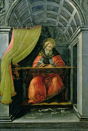 Sandro Botticelli - Der heilige Augustinus in seiner Kammer