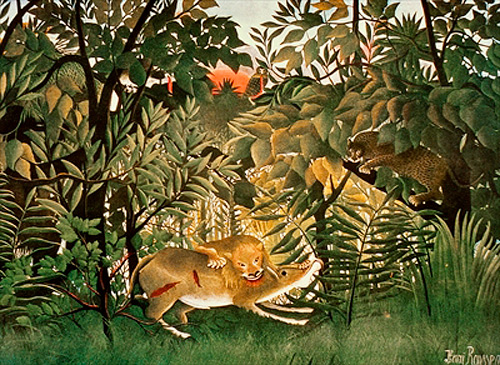 Henri Rousseau - Der hungrige Löwe, 1905