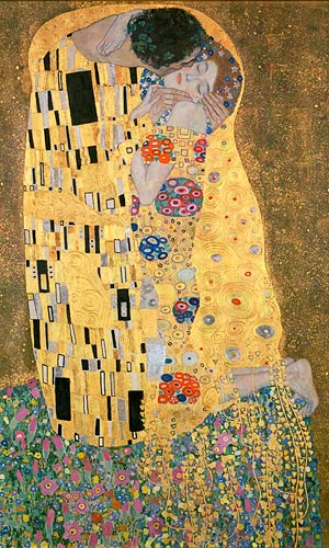 Gustav Klimt - Der Kuss (Detail)