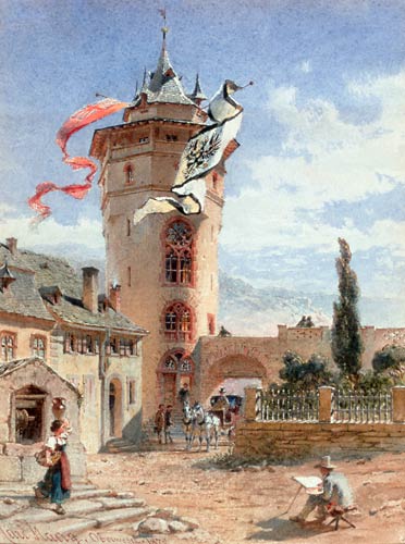 Carl Haag - Der Rote Turm in Oberwesel