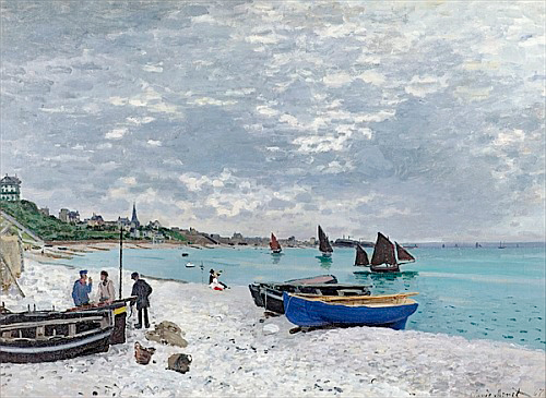 Claude Monet - Der Strand bei Sainte-Adresse