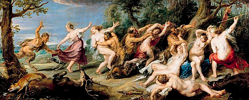 Peter Paul Rubens - Diana und ihre Nymphen von Faunen überrascht