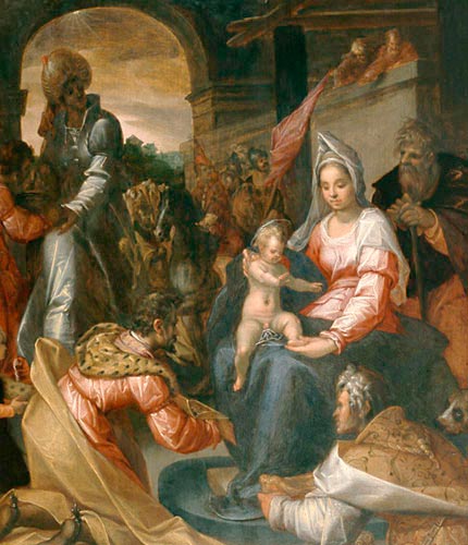 Pieter Isaacsz - Die Anbetung der Heiligen Drei Könige