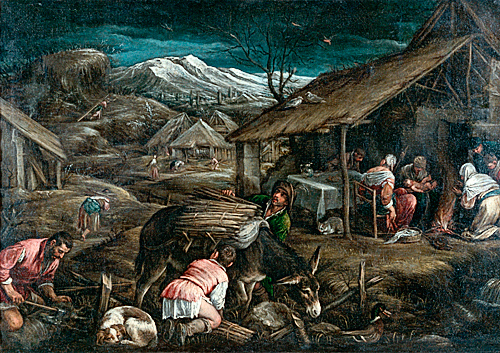 Giambattista Bassano - Die Geburt Christi