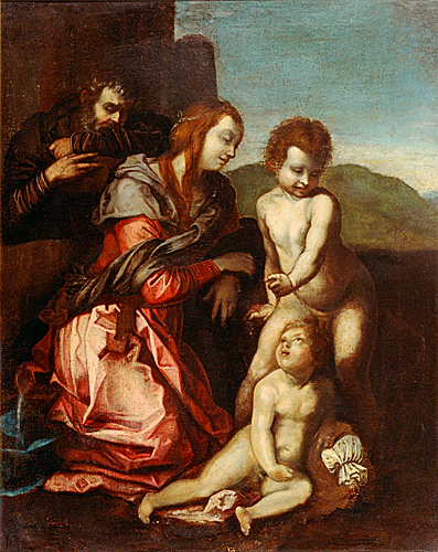 Andrea del Sarto - Nachfolger - Die Heilige Familie mit Johannes-Knaben