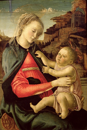 Sandro Botticelli - Die Jungfrau mit Kind(Madonna of the Guidi da Faenza)