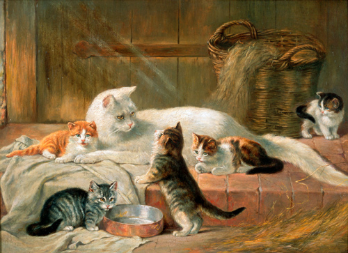 Julius Adam - Die Katzenfamilie