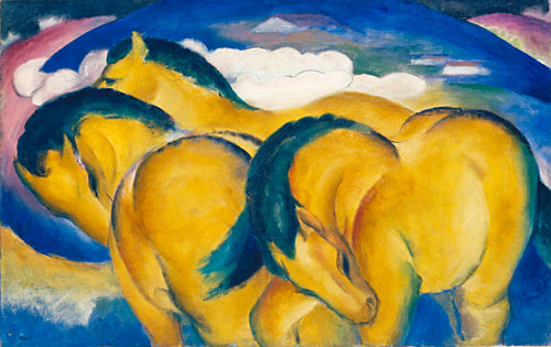 Franz Marc - Die kleinen gelben Pferde. 