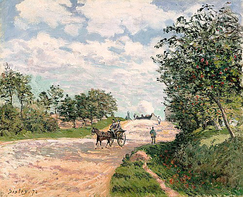 Alfred Sisley - Die Straße nach Nantes bei Choisy le Roy