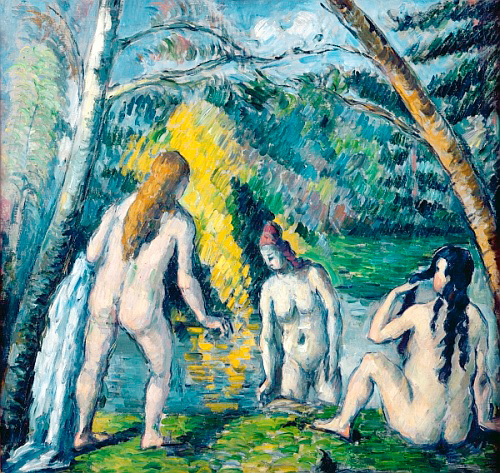 Paul Cézanne - Drei Badende
