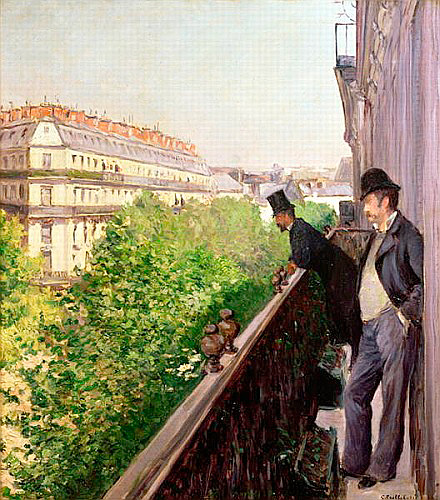 Gustav Caillebotte - Ein Balkon, Boulevard Hausmann
