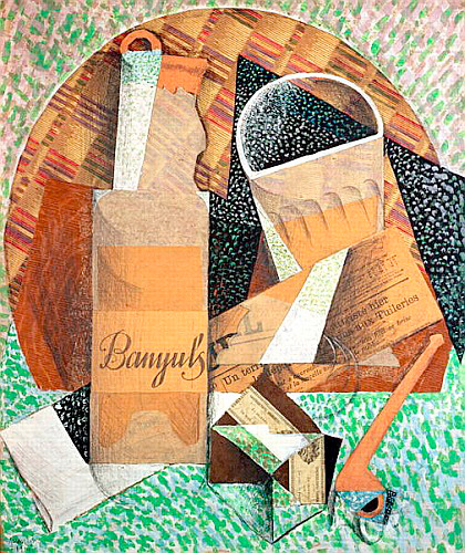 Juan Gris - Eine Flasche Banyuls