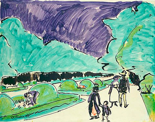 Ernst Ludwig Kirchner - Eingang zum Großen Garten in Dresden