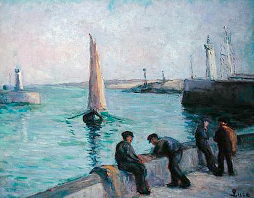 Maximilien Luce - Fischer im Hafen