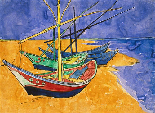 Vincent van Gogh - Fischerboote am Strand von Saintes-Maries-de-la Mer