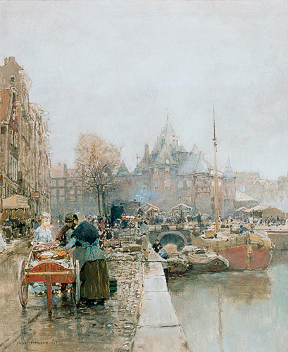 Hans Herrmann - Fischmarkt in Amsterdam