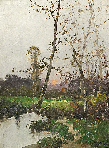 Eugen Galien-Laloue - Flußlandschaft in Nordfrankreich