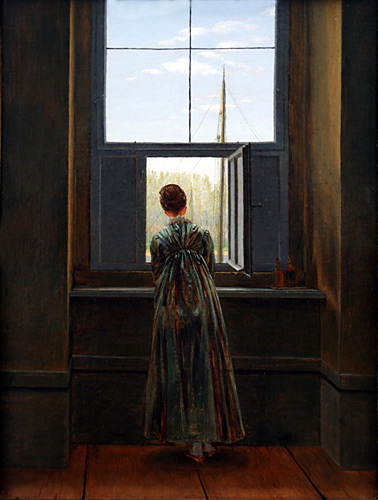 Caspar David Friedrich - Frau am Fenster