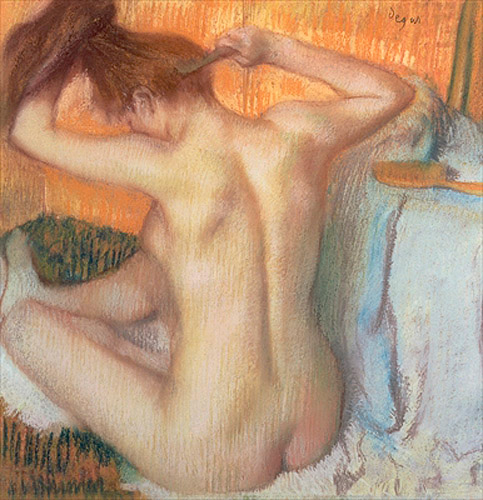 Edgar Degas - Frau bei ihrer Toilette