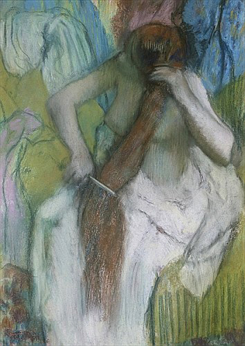 Edgar Degas - Frau beim Haare kämmen