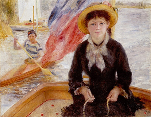 Pierre-Auguste Renoir - Frau im Boot und Kanute