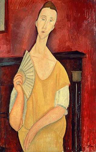 Amadeo Modigliani - Frau mit Fächer