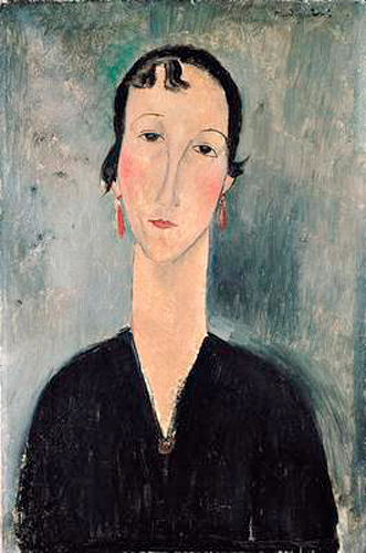Amadeo Modigliani - Frau mit Ohrringen