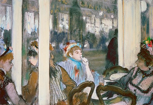 Edgar Degas - Frauen auf der Cafe-Terrasse