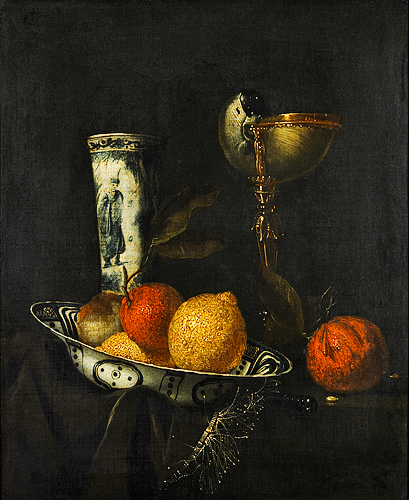 Juriaen van Streeck - Früchtestilleben mit Nautiluspokal und chinesischem Porzellan