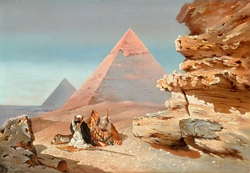 Friedrich Perlberg - Gebet vor den Pyramiden von Gizeh