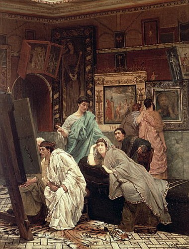 Sir Lawrence Alma-Tadema - Gemälde-Sammler zur Zeit des Augustus,1867