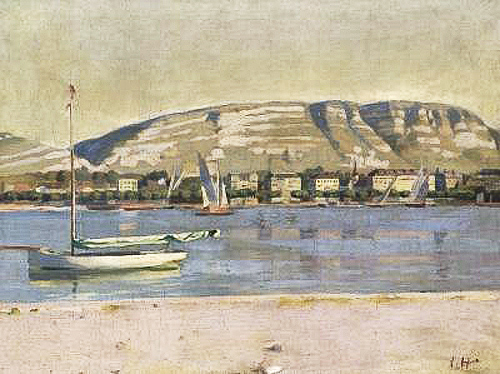 Ferdinand Hodler - Genfer Hafen und Saleve