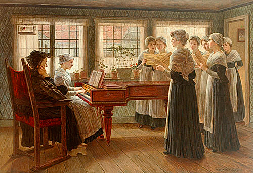 Walter Firle - Gesangstunde in einem schlesischen Musikzimmer