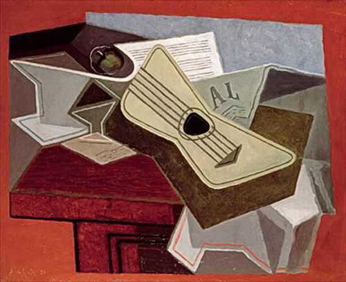 Juan Gris - Gitarre mit Zeitung